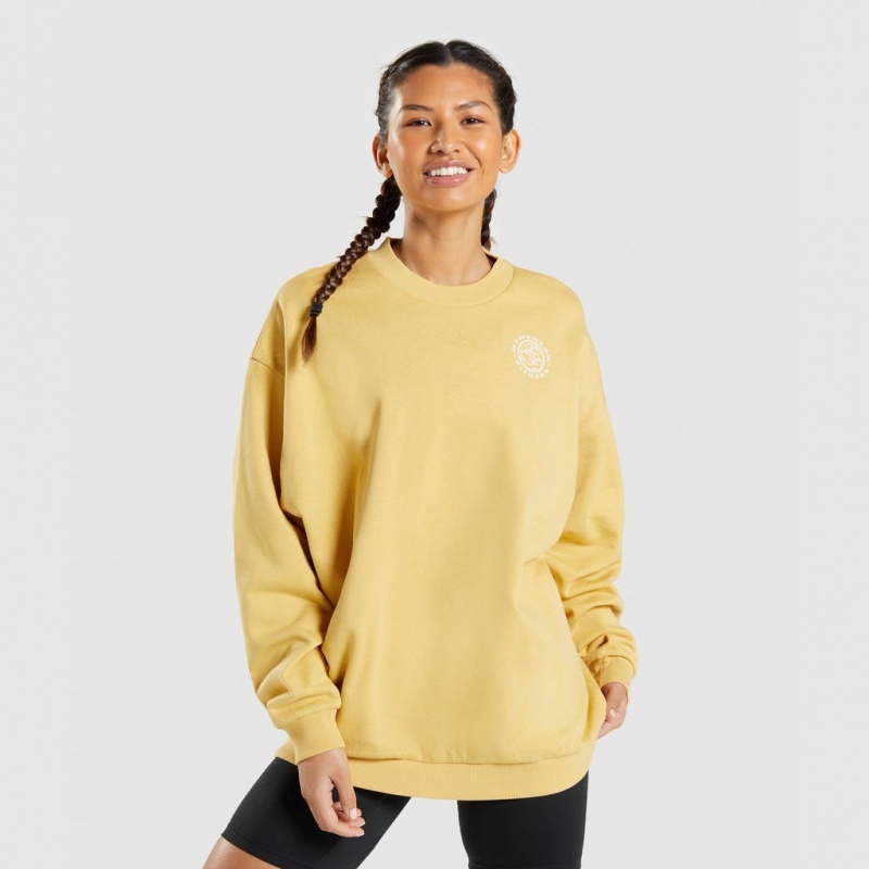 Φουτερ Gymshark Legacy σταμπεσ κίτρινα | 165LKAJMC
