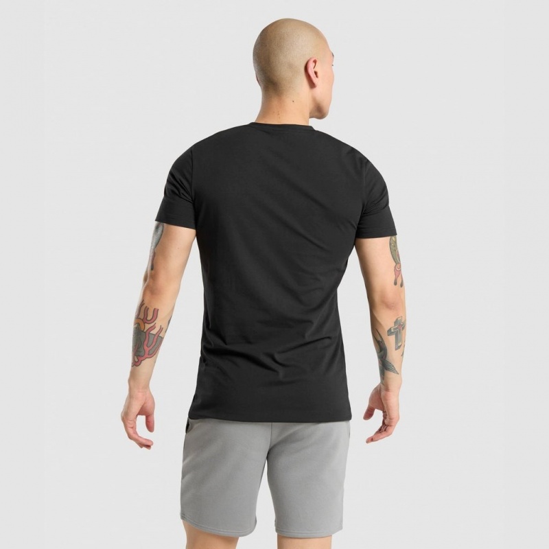 μπλουζακια Gymshark Legacy μαυρα μαυρα | 631QHUXSL