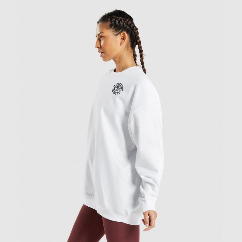Φουτερ Gymshark Legacy σταμπεσ ασπρα | 834LWEHCO