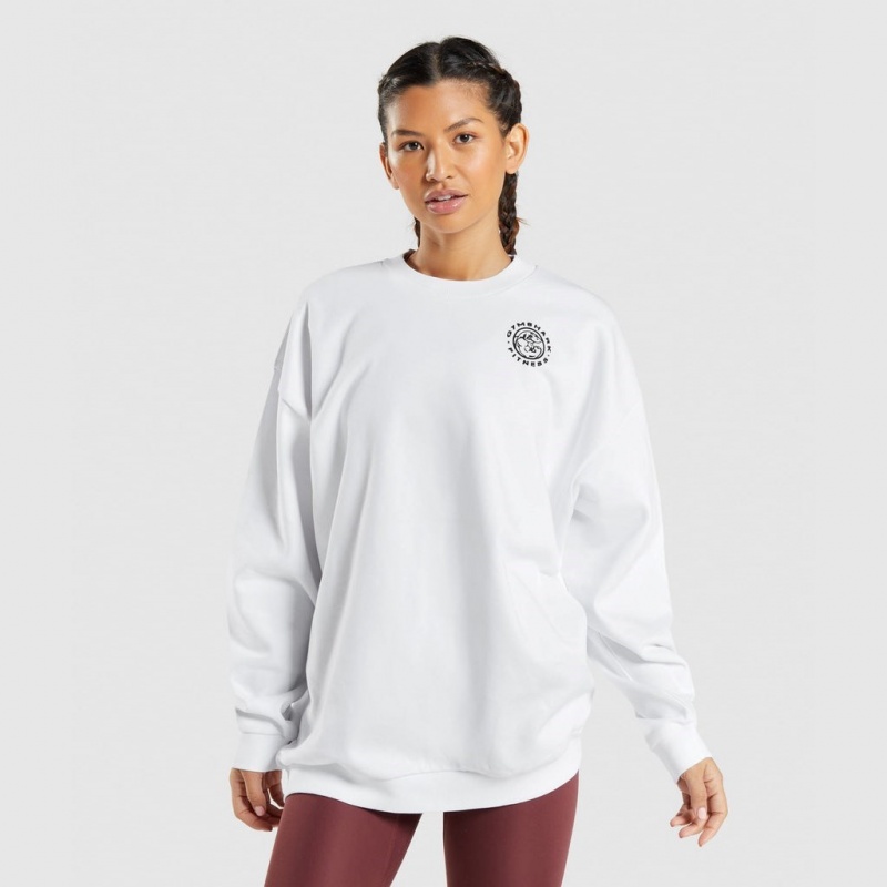 Φουτερ Gymshark Legacy σταμπεσ ασπρα | 834LWEHCO