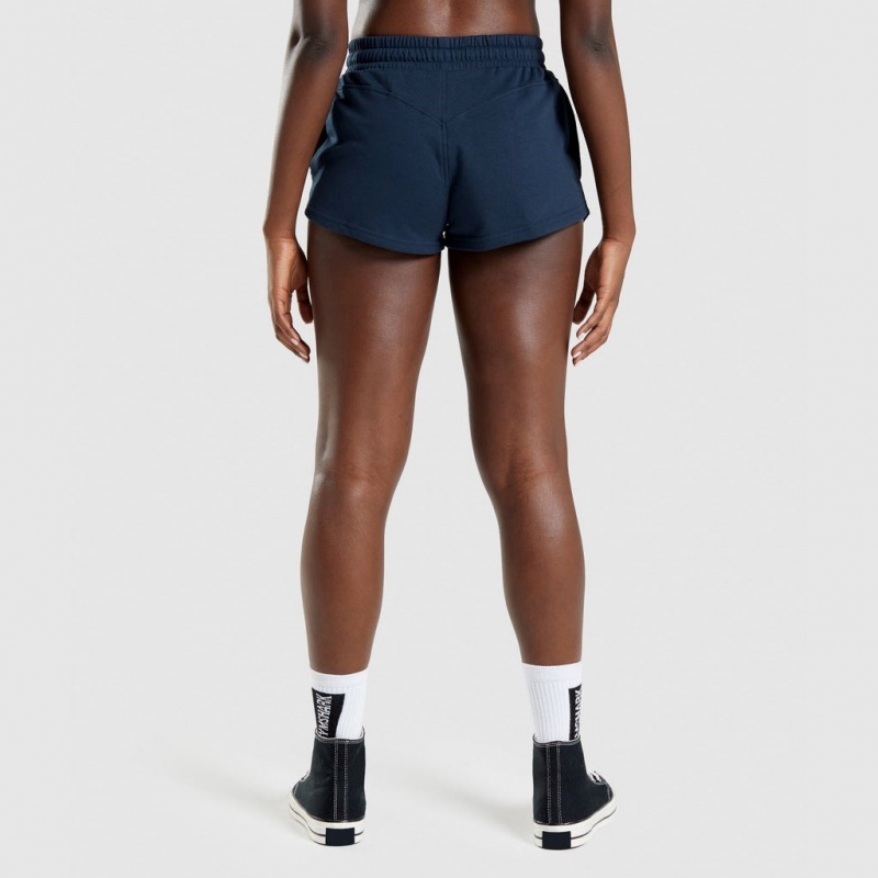 Σορτσ Gymshark Legacy σταμπεσ σκουρο μπλε | 349UFBADJ