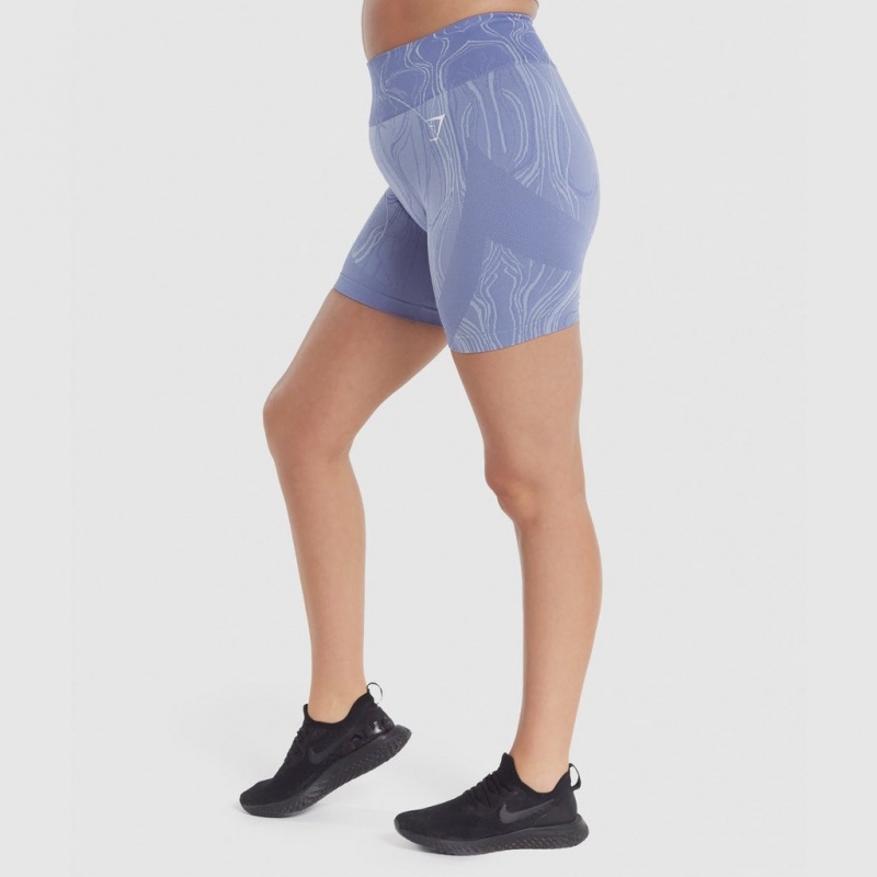 Σορτσ Gymshark Mercury Seamless μπλε | 051SIGYNM