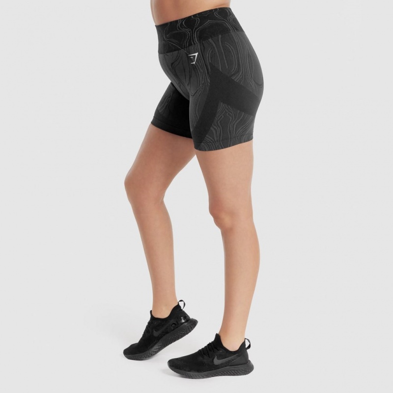 Σορτσ Gymshark Mercury Seamless μαυρα | 564HUNTIE
