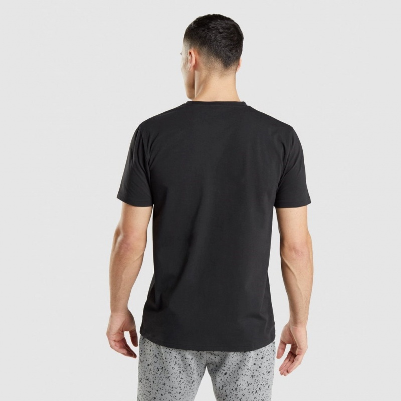 μπλουζακια Gymshark Micro Print Block Infill μαυρα | 417NLAEMI