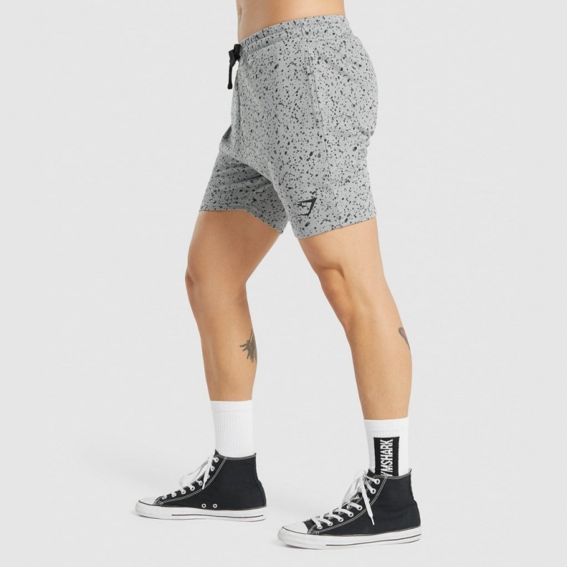 Σορτσ Gymshark Micro Print γκρι | 702GEWYXL