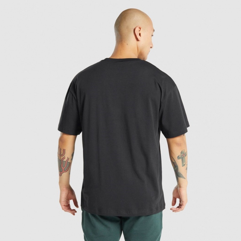 μπλουζακια Gymshark Oversized μαυρα | 039LHTJIS