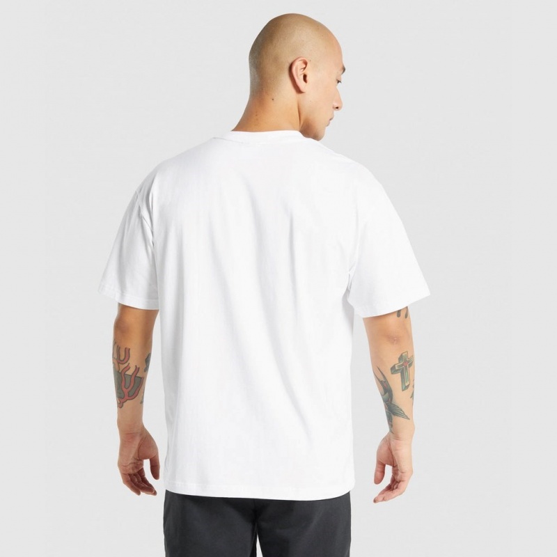 μπλουζακια Gymshark Oversized ασπρα | 691ICXUFY