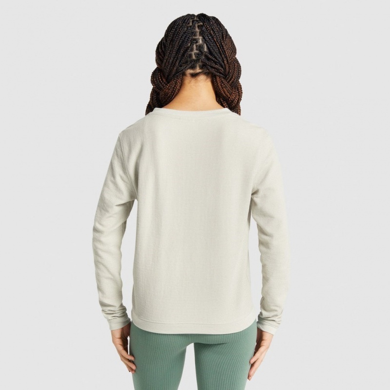 μπλουζακια Gymshark Pause Long Sleeve γκρι | 370LBQUGI
