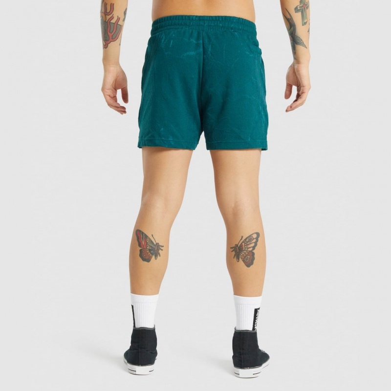 Σορτσ Gymshark Power 5 Teal Print | 267VHMROU