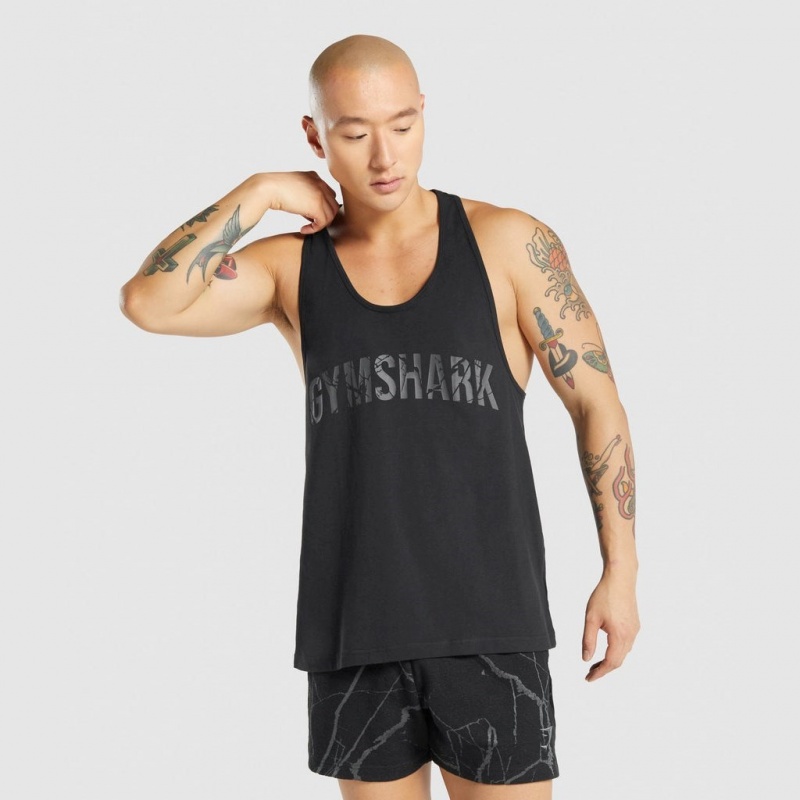 Γιλεκο Gymshark Power Stringer μαυρα | 325DLPAHE