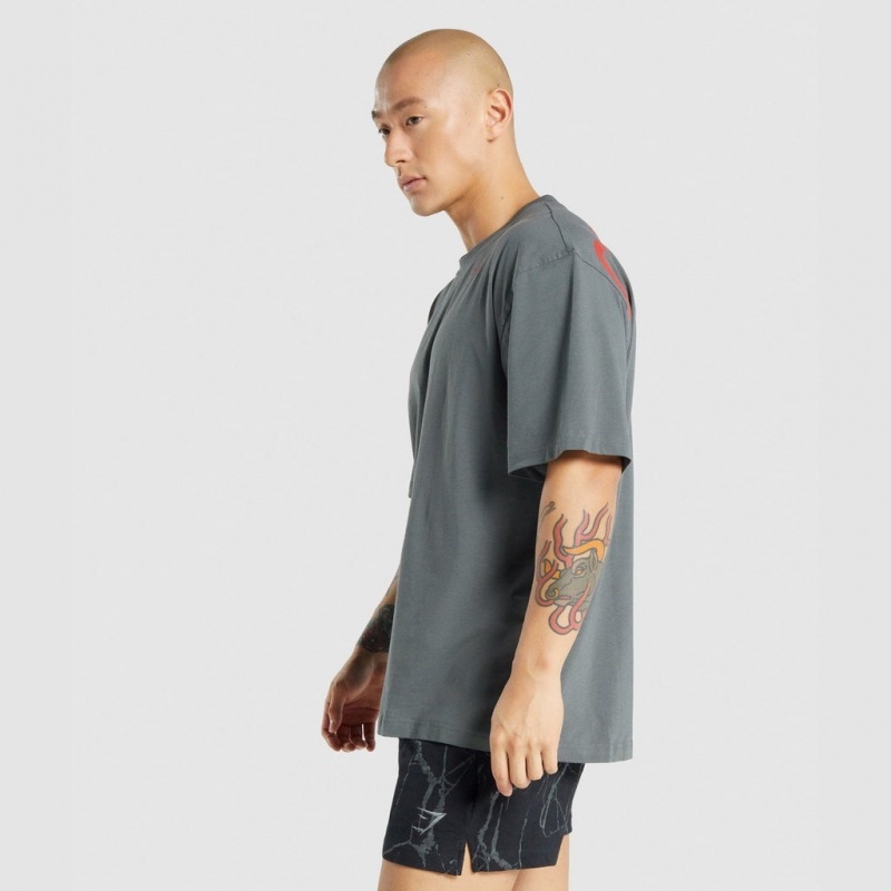 μπλουζακια Gymshark Power γκρι | 750FJBQEV