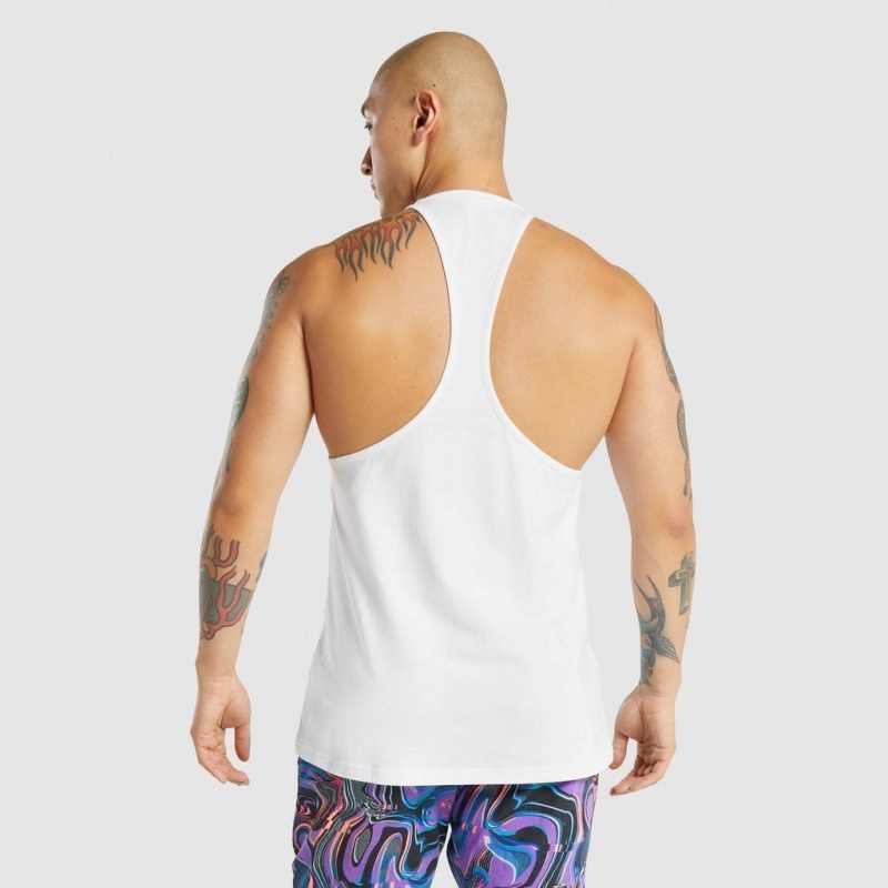 Γιλεκο Gymshark Pre-Workout Stringer ασπρα | 137RPVHMN