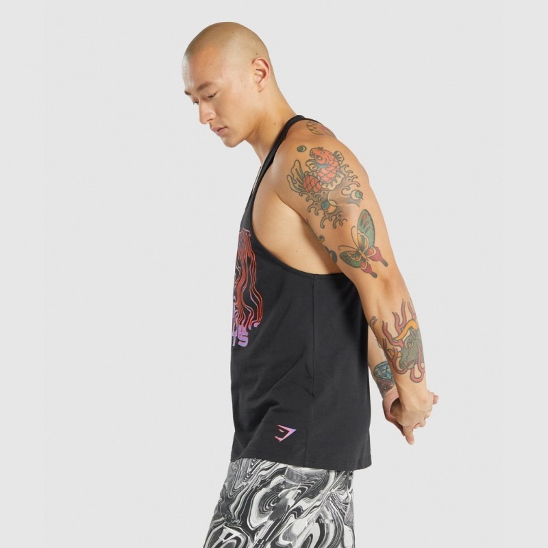 Γιλεκο Gymshark Pre-Workout Stringer μαυρα | 716RUPYZL