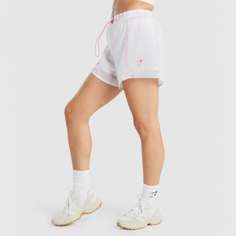 Σορτσ Gymshark Pulse 2 in 1 ασπρα | 569XGEJSB