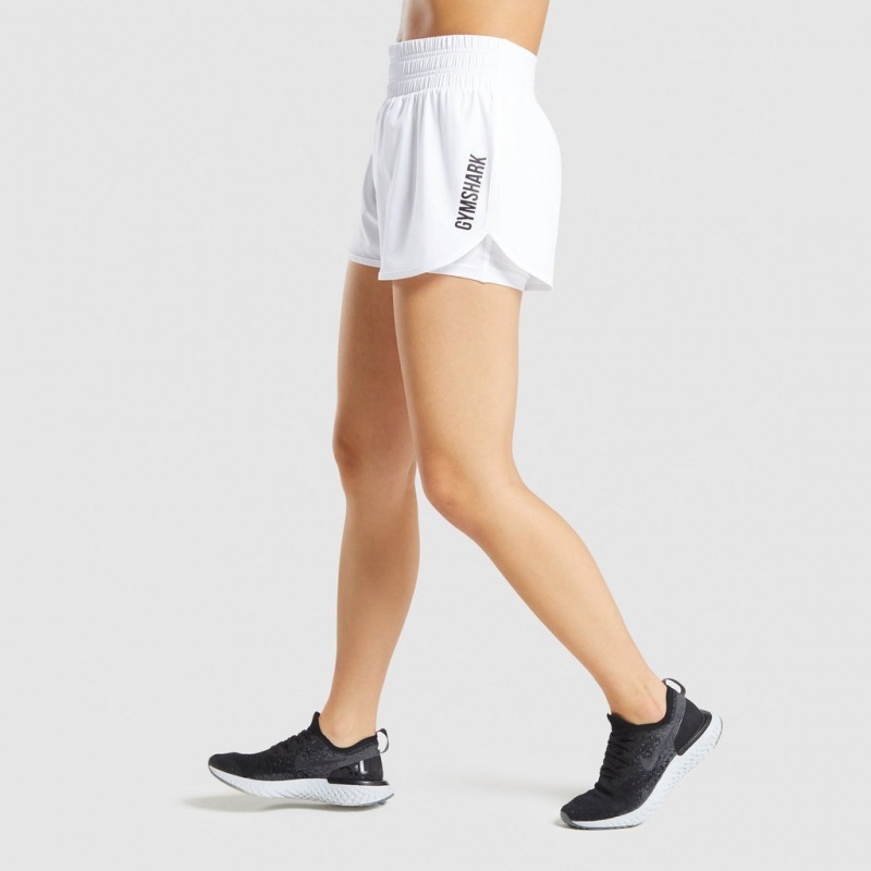 Σορτσ Gymshark Pulse Mid Rise ασπρα | 508BMIZUJ