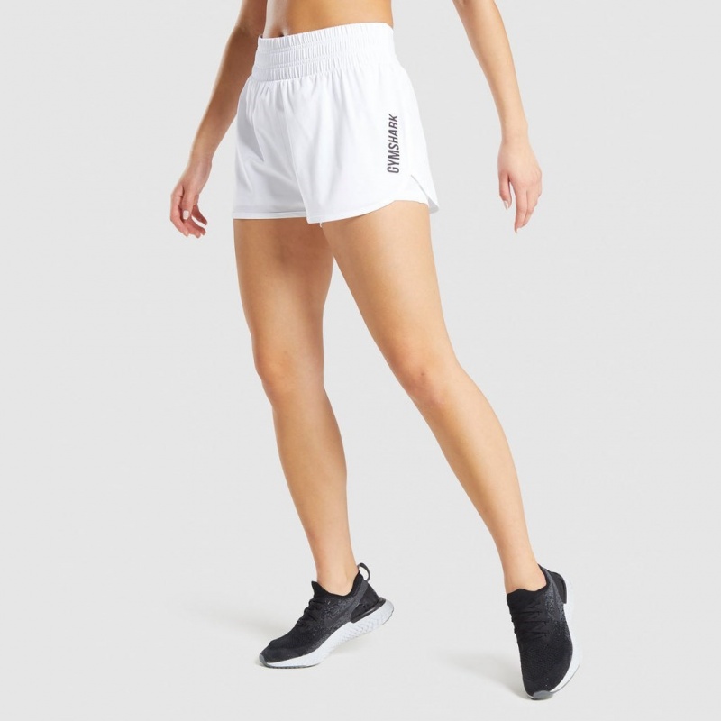 Σορτσ Gymshark Pulse Mid Rise ασπρα | 508BMIZUJ