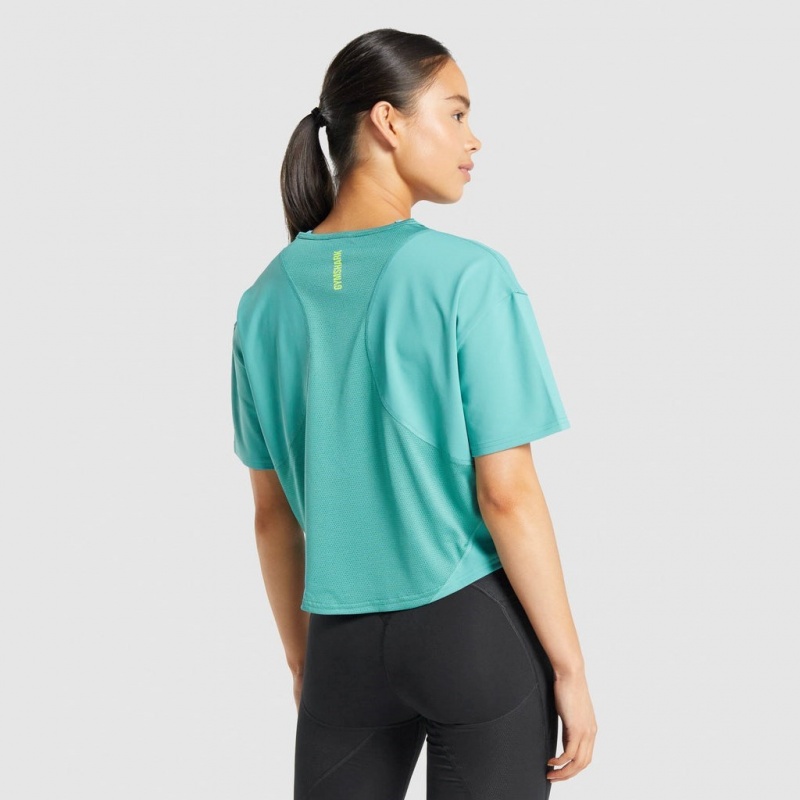 μπλουζακια Gymshark Pulse Teal | 159KTRJLO