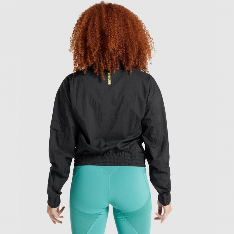 Μπουφαν Gymshark Pulse Woven μαυρα | 670FXLKRZ