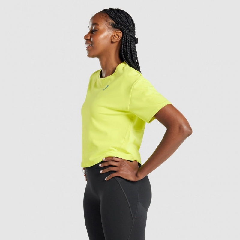 μπλουζακια Gymshark Pulse κίτρινα | 654EOPCMA