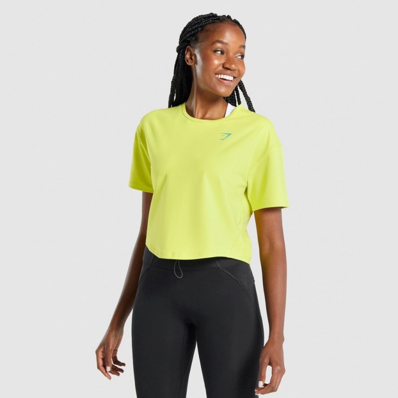 μπλουζακια Gymshark Pulse κίτρινα | 654EOPCMA