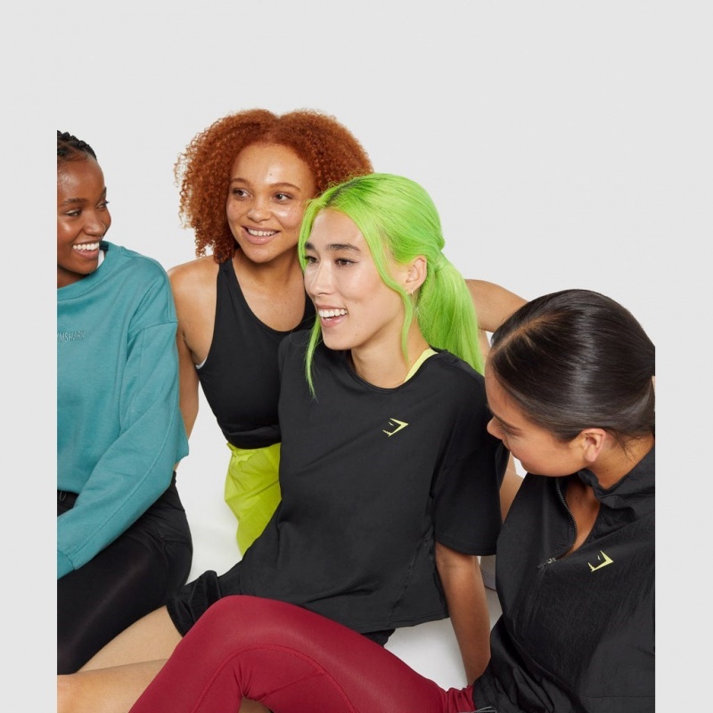 μπλουζακια Gymshark Pulse μαυρα | 806CVKDXE