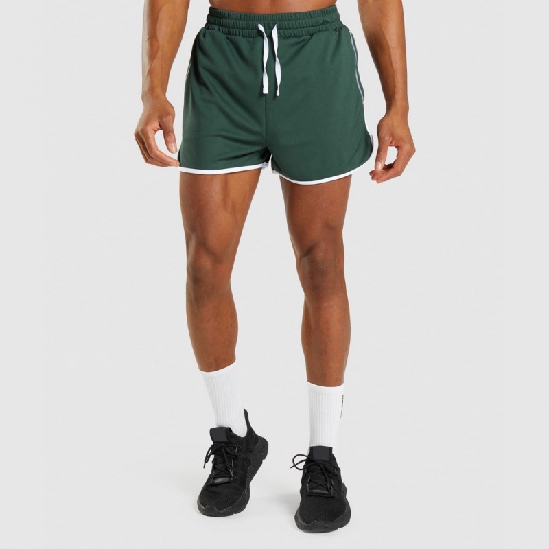 Σορτσ Gymshark Recess 3 οψιάνος πρασινο ασπρα | 819MVJTXI