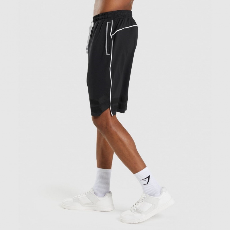Σορτσ Gymshark Recess Basketball μαυρα ασπρα | 452HXZDCT