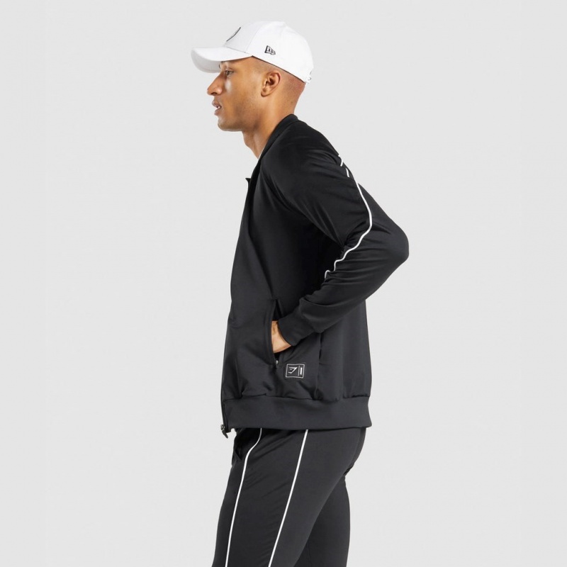 Μπουφαν Gymshark Recess Full Zip tracking μαυρα | 984IXHUQW