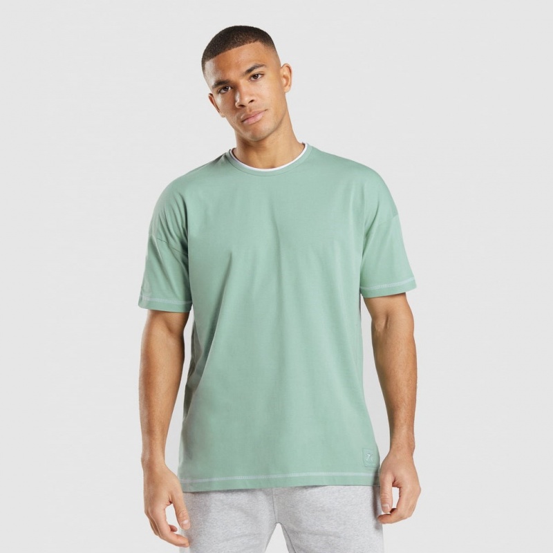 μπλουζακια Gymshark Recess μπλε ασπρα | 602KUFYQT