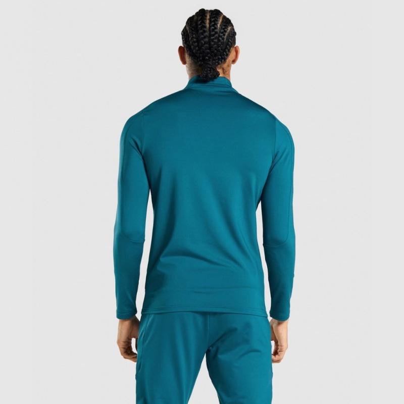 Φουτερ Gymshark Regulate 1/4 Zip Teal | 065WVREHT