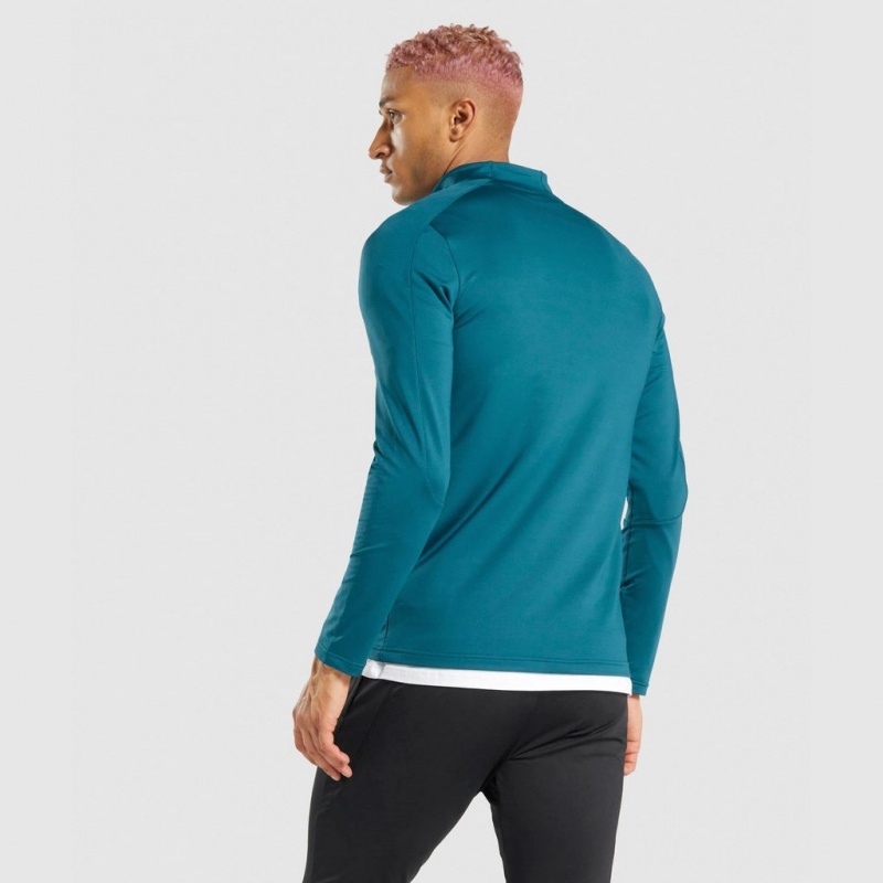 Μπουφαν Gymshark Regulate Full Zip Teal | 823CRIOBE