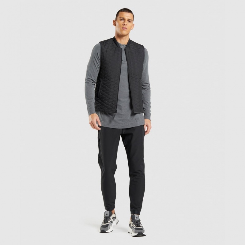 Φουτερ Gymshark Retake Seamless 1/4 Zip μαυρα | 713EVFZBD