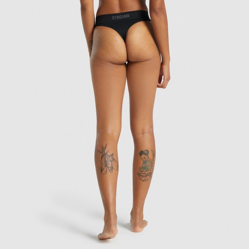 Στρινγκ Gymshark Seamless High Rise μαυρα | 429IUMJOP