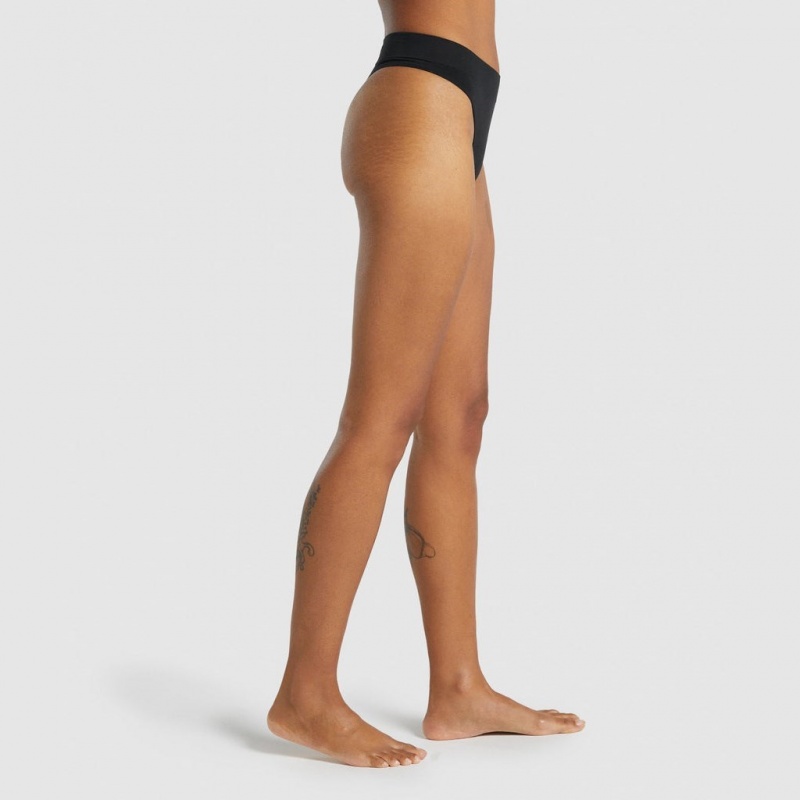 Στρινγκ Gymshark Seamless High Rise μαυρα | 429IUMJOP