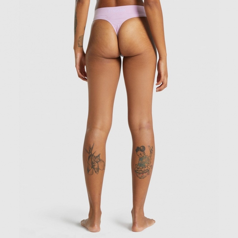 Στρινγκ Gymshark Seamless High Rise ανοιχτο ροζ | 630HFIPNY