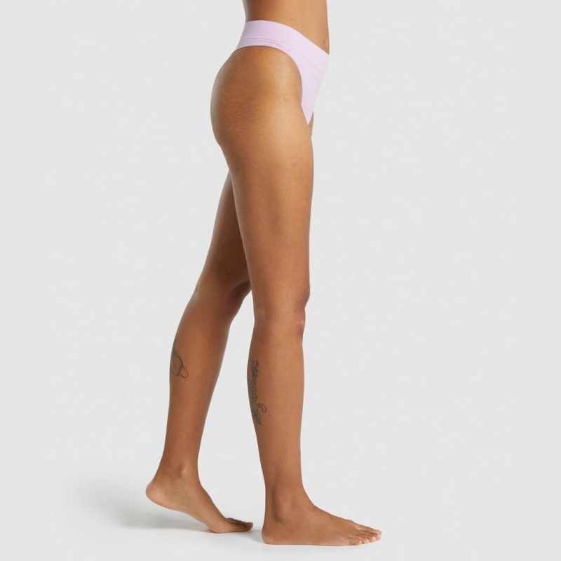 Στρινγκ Gymshark Seamless High Rise ανοιχτο ροζ | 630HFIPNY