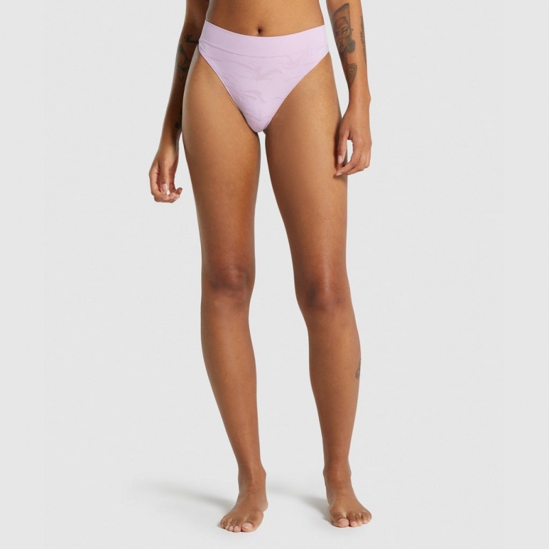 Στρινγκ Gymshark Seamless High Rise ανοιχτο ροζ | 630HFIPNY