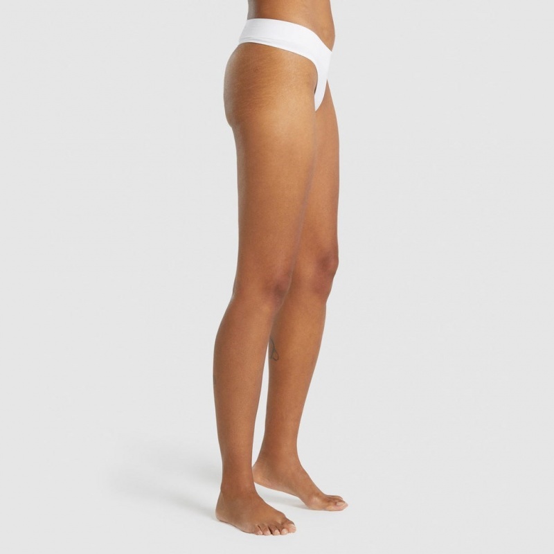 Στρινγκ Gymshark Seamless Low Rise ασπρα | 814VIXJUN