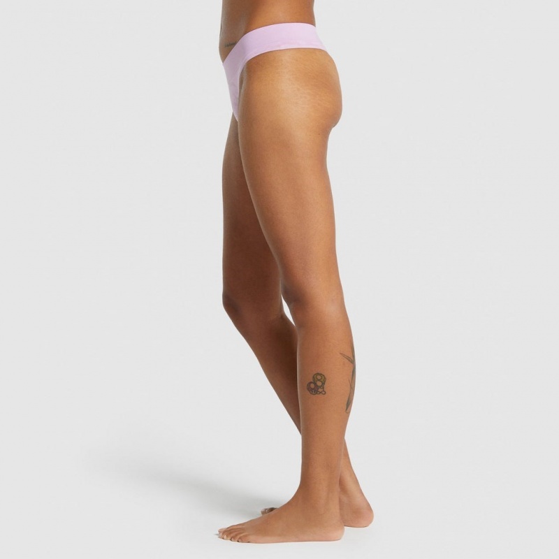 Στρινγκ Gymshark Seamless Low Rise ανοιχτο ροζ | 193JBZWHN