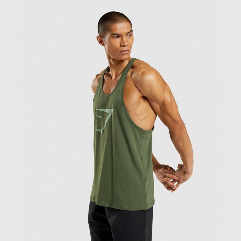 Γιλεκο Gymshark Sharkhead Infill Stringer πρασινο | 148GLWJTX