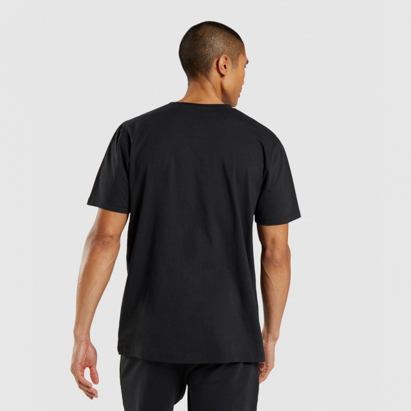μπλουζακια Gymshark Sharkhead Infill μαυρα | 016IXUWJY
