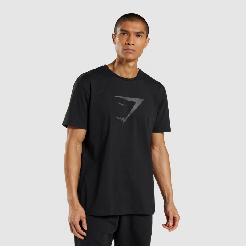 μπλουζακια Gymshark Sharkhead Infill μαυρα | 016IXUWJY