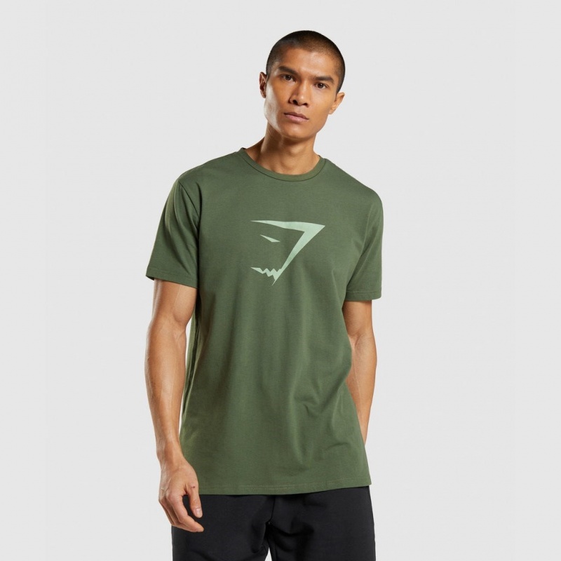 μπλουζακια Gymshark Sharkhead Infill πρασινο | 154XSZLYI