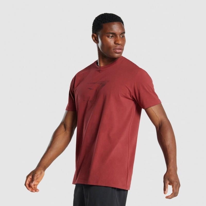 μπλουζακια Gymshark Sharkhead Infill μπορντο | 210SMUPKR