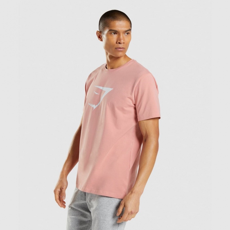 μπλουζακια Gymshark Sharkhead Infill ροζ | 693FXEHVN