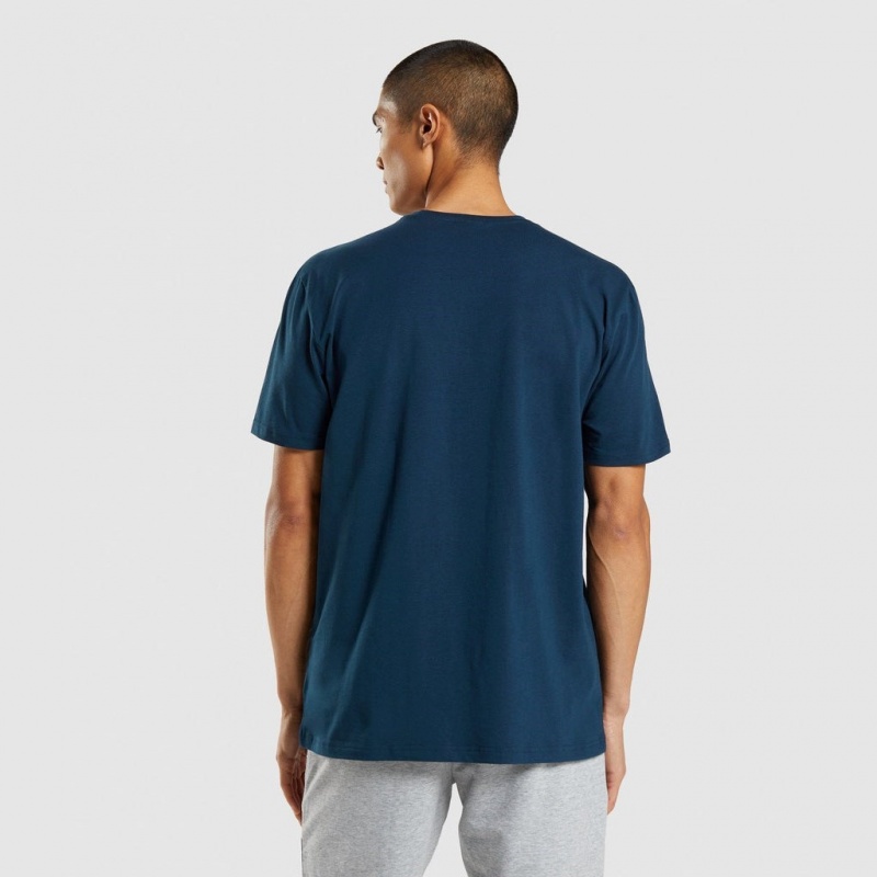 μπλουζακια Gymshark Sharkhead Infill σκουρο μπλε | 459ETAPSH