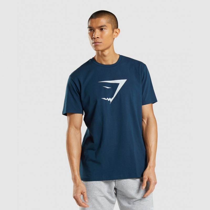 μπλουζακια Gymshark Sharkhead Infill σκουρο μπλε | 459ETAPSH