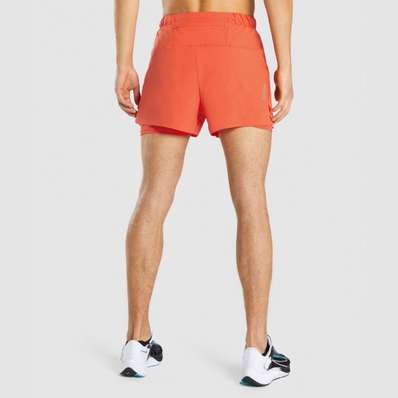 Σορτσ Gymshark Speed 5 2 in 1 πορτοκαλι | 364FSZEAB