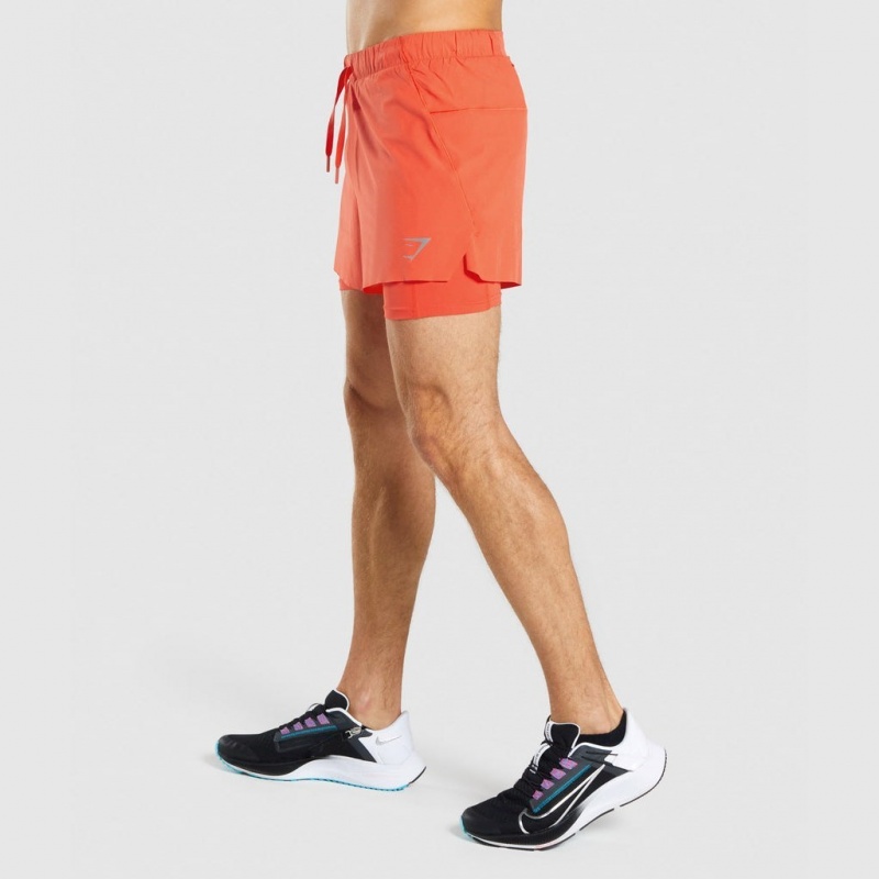 Σορτσ Gymshark Speed 5 2 in 1 πορτοκαλι | 364FSZEAB