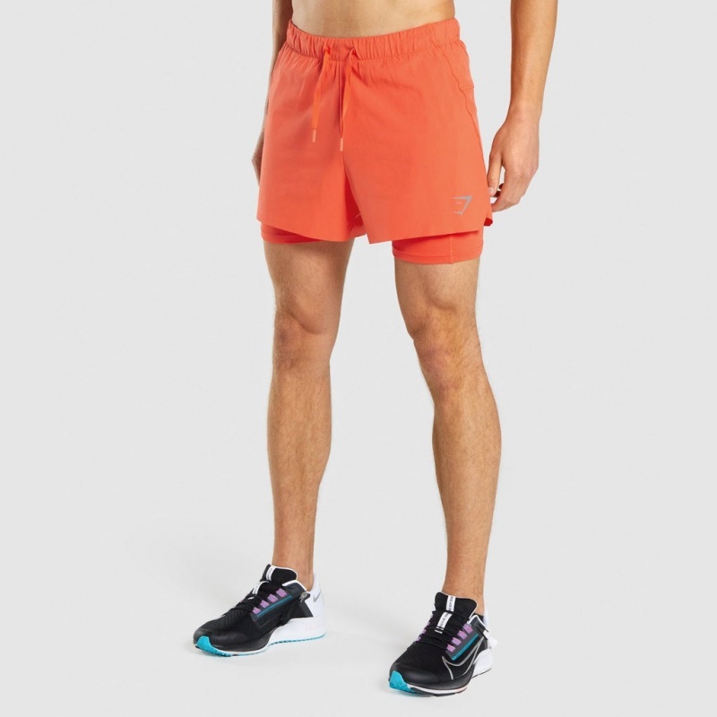 Σορτσ Gymshark Speed 5 2 in 1 πορτοκαλι | 364FSZEAB